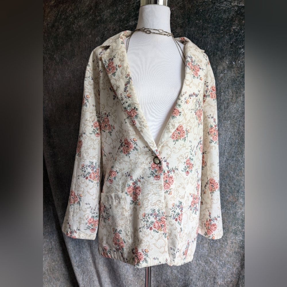 Vintage Floral Blazer | Boho Statement